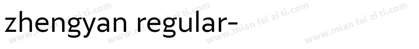 zhengyan regular字体转换